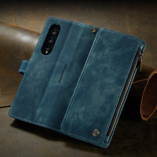 Full Coverage Leather Wallet Case for Samsung Galaxy Z Fold 4 Fold 3