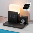 Designer 5-in-1 LED Light Bedside Lamp Qi Wireless Charger Dock Fast Charging Station