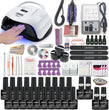 Manicure Set Acrylic Nail Kit With 120/80/54W Nail Lamp 35000RPM Nail polish Machine